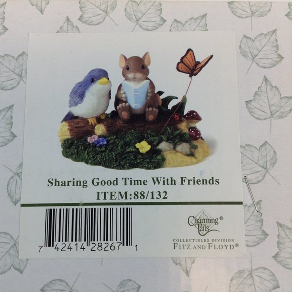 Fitz and Floyd Charming Tails Figurine "Sharing Good Time with Friends" - Picture 7 of 16